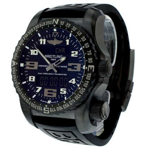 replica breitling professional emergency ii night mission black band|used breitling watches for sale.